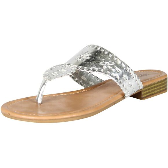 Pierre Dumas Rosetta 1,20 Silver Womens sandals 6.5 NEW - Picture 1 of 4
